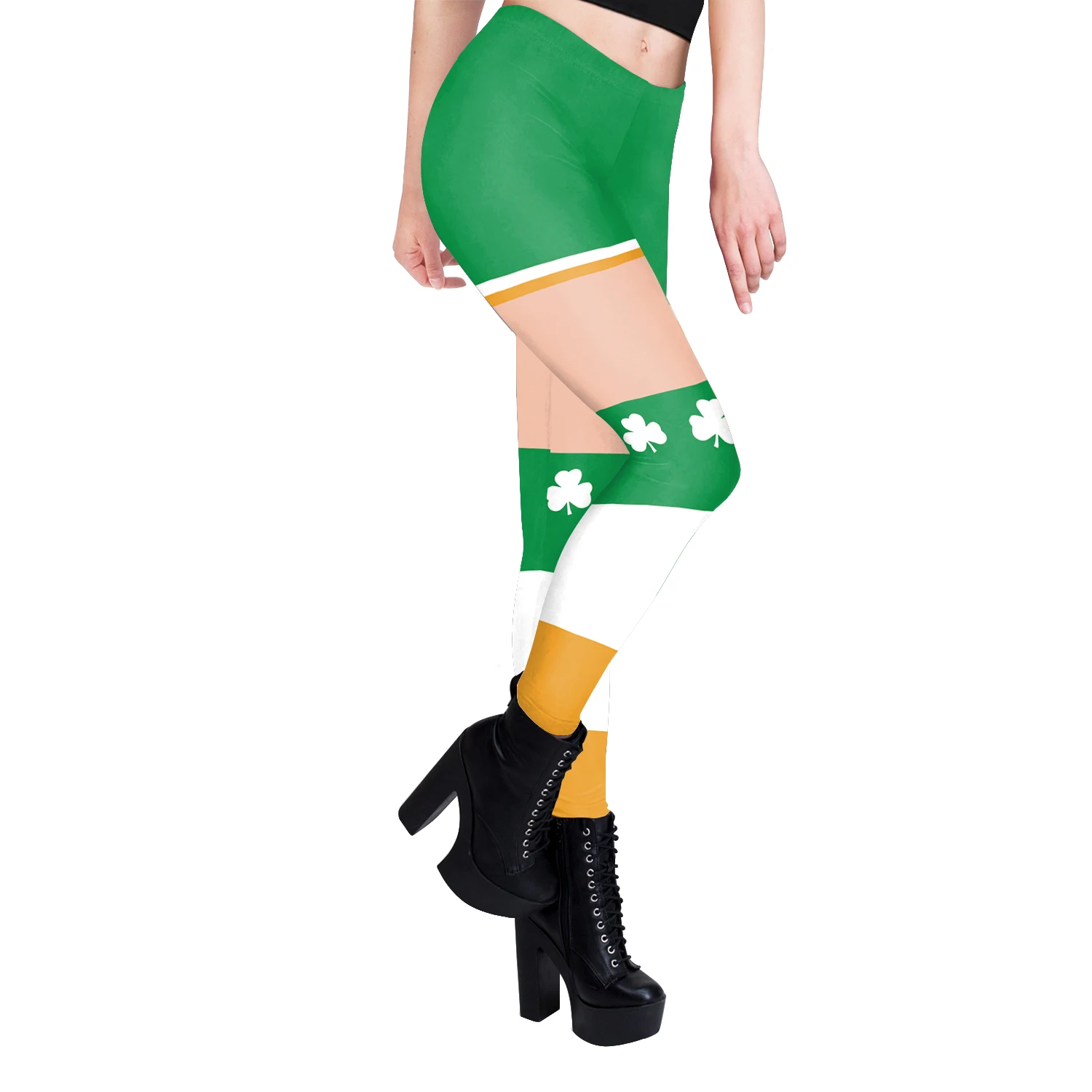 Green St.Patrick's Day spodnie z nadrukiem Cosplay damskie spodnie 3D wiosna jesień moda damska legginsy obcisłe spodnie do jogi