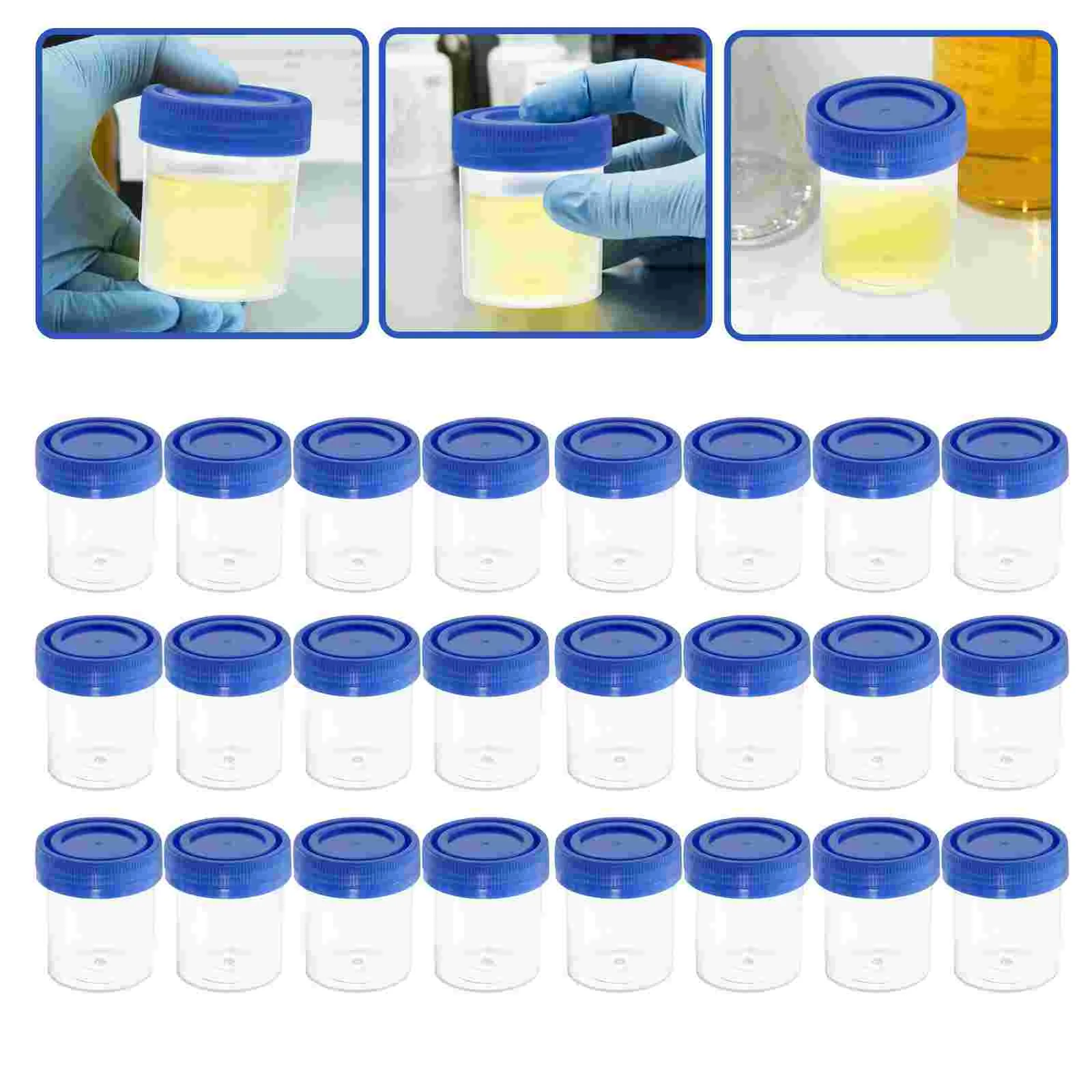 

50pcs 40ml Urine Cup Plastic Urine Cups Specimen Collection Cups with Lids Urine Container Specimen Containers Urine Testing Acc