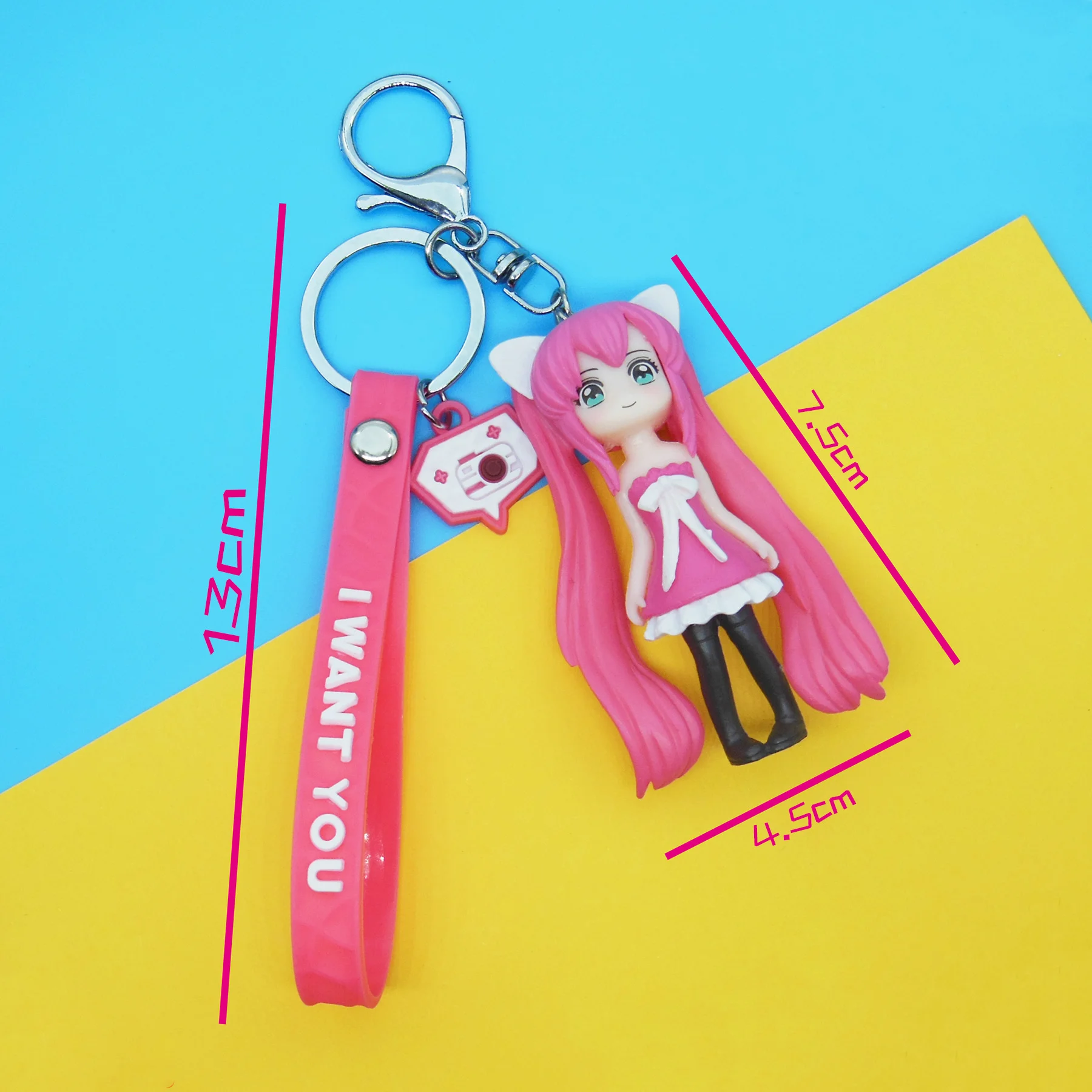 Anime Sailor Moon Keychain Cute Figure Doll Couple Bag Pendant Keyring Car Key Chain Accessories Toy Gift for Men Women Friends