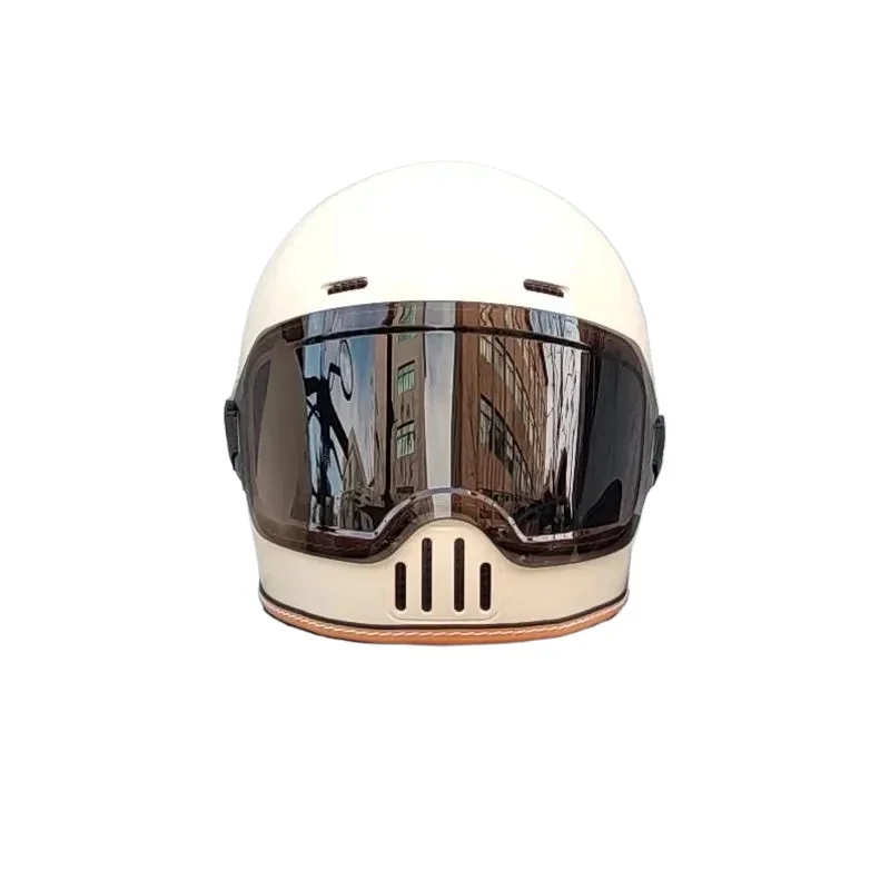 

Orz Retro Space Helmet DOT Certified Cruise Helmet Small Body 4 Seasons Winter Velvet Lining full face helmet