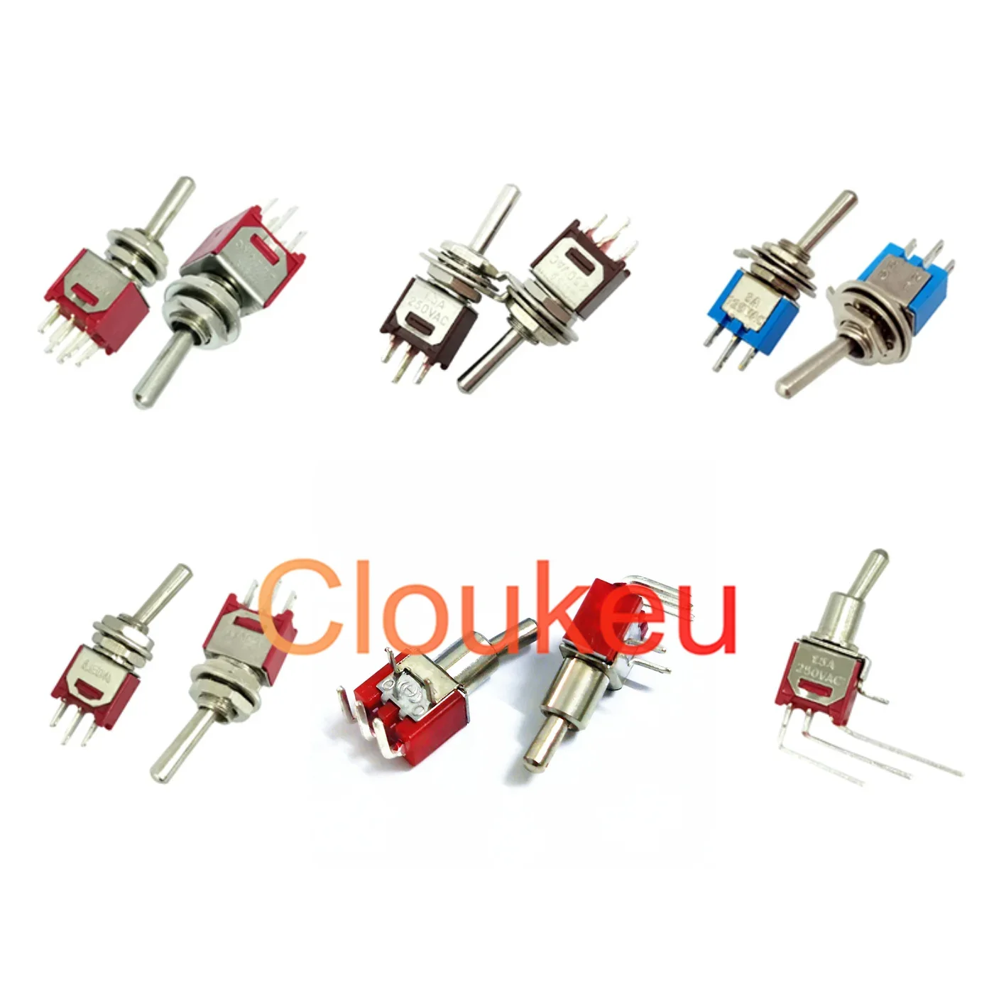 5mm Rocker toggle switch SMTS-102 103 202 102C3 102C4 ON-OFF-ON 3pin 6pin