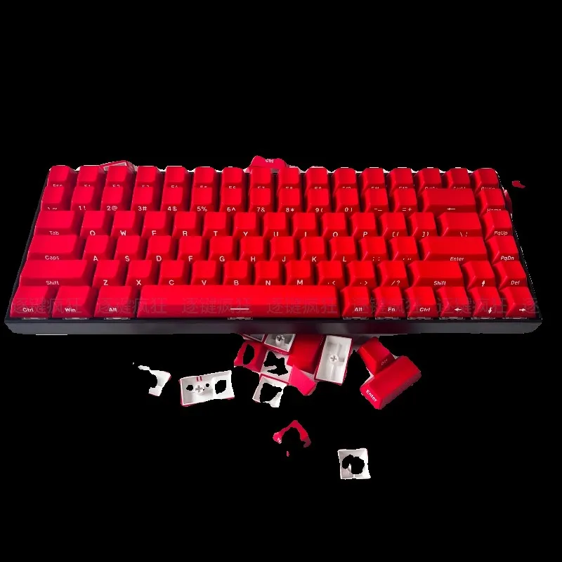 GMK مفاجأة الجانب الأحمر محفورة 145 أغطية مفاتيح PBT صبغ Subbed أغطية المفاتيح الكرز Keycap مع 2.25U 2.75U 3U 7U المسافة ISO أدخل