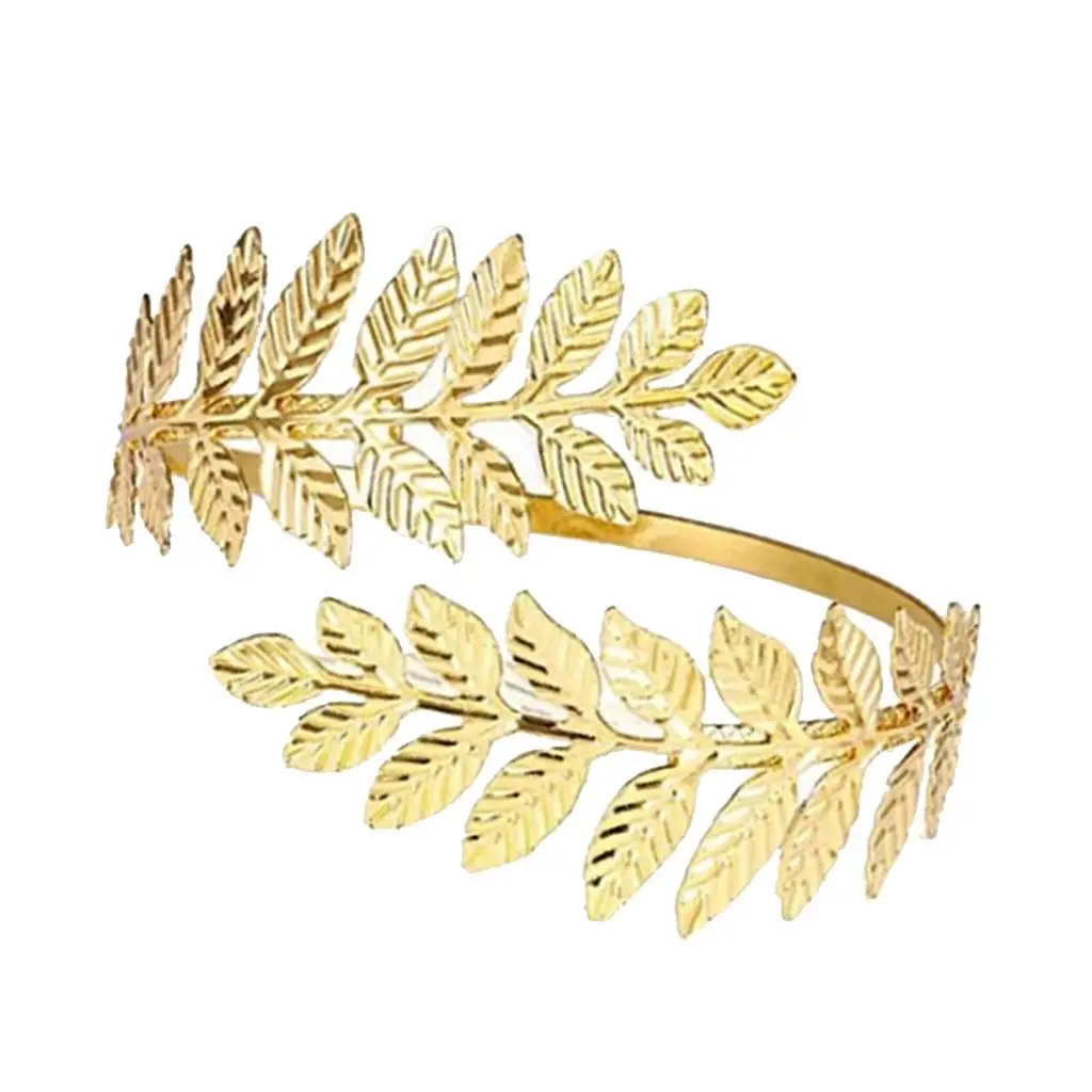 Vintage Style Women Bridal Hot Arm Bracelets Swirl Leaf Armlet Jewelry