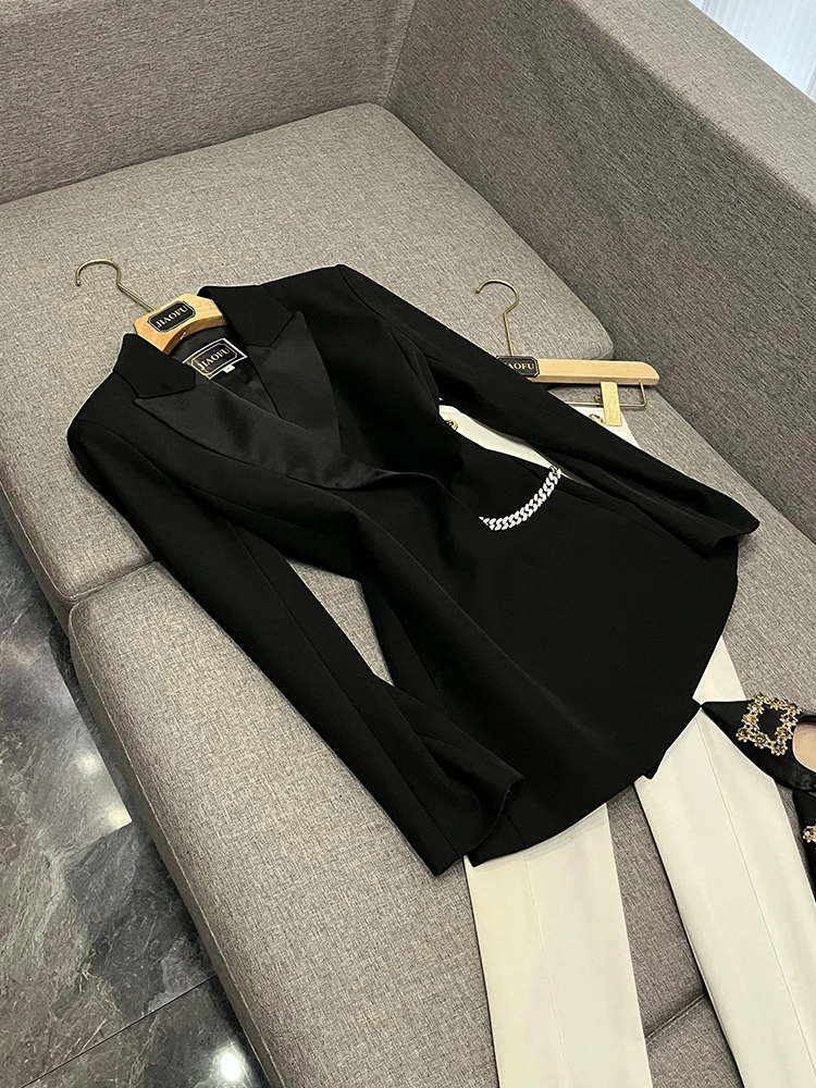 

Эластичные прецизионные пряди Slim Fit, женские длинные све, средней длины, для поездок на работу, китайское производство, осень 2021, осень