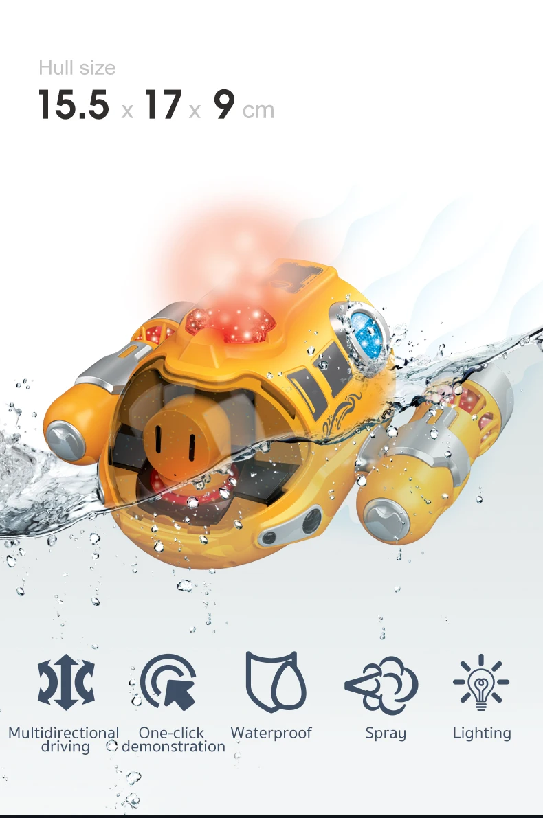 Télécommande de bateau RC à grande vitesse – Jouet de course de piscine étanche pour enfants pour lacs et les étangs en plein air, cadeaux d'anniversaire idéaux pour enfants garçons