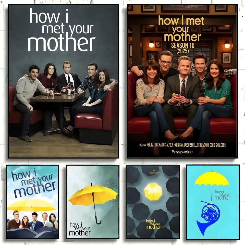 TV Series How I Met Your Mother Poster Self-adhesive Art Waterproof Paper Sticker Coffee House Bar Room Wall Decor