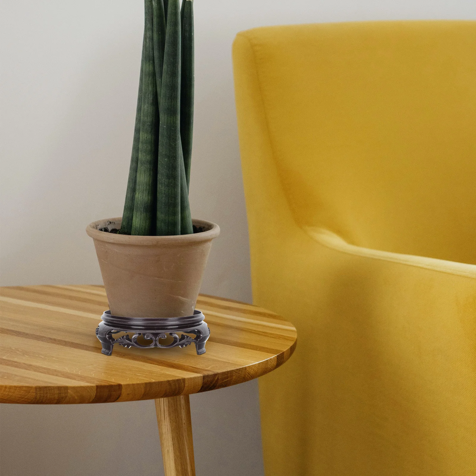 

5Pcs Display Base Flowerpot Pedestal Round Storage Stand for Bonsai Vase Decorative Artware Holder Lightweight Portable Design