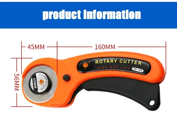 45mm Leder Handwerk Rotations schneider Leder Schneidwerk zeug Leder Handwerk Stoff kreisförmige Klinge Messer DIY Patchwork Nähen Quilten – Detail 3
