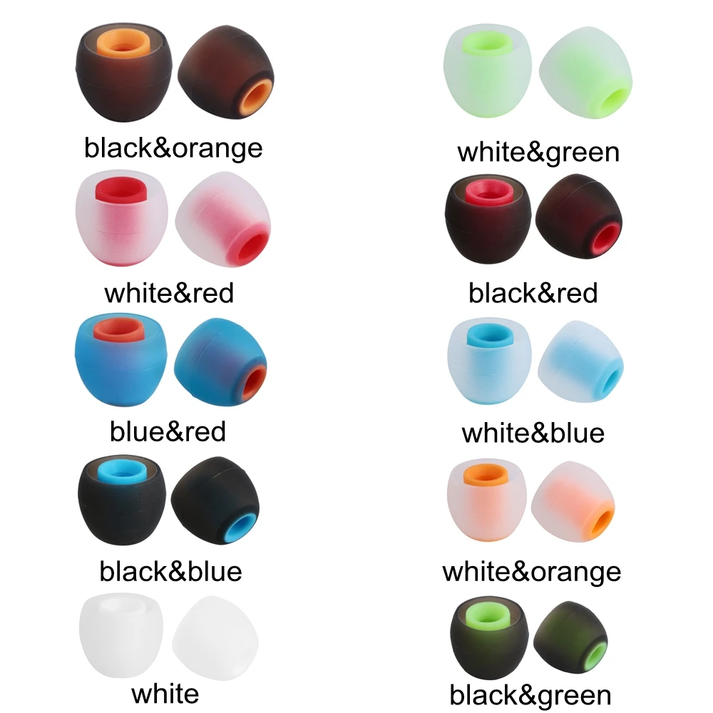 12pcs Universal 3.8mm In-ear Earphone Headphone Earbuds Replacement Silicone Rubber Ear Tips