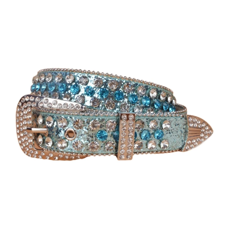 

Shinning Belt Women PU-leather Hot Girls Y2K Girls Belt for Jeans Men