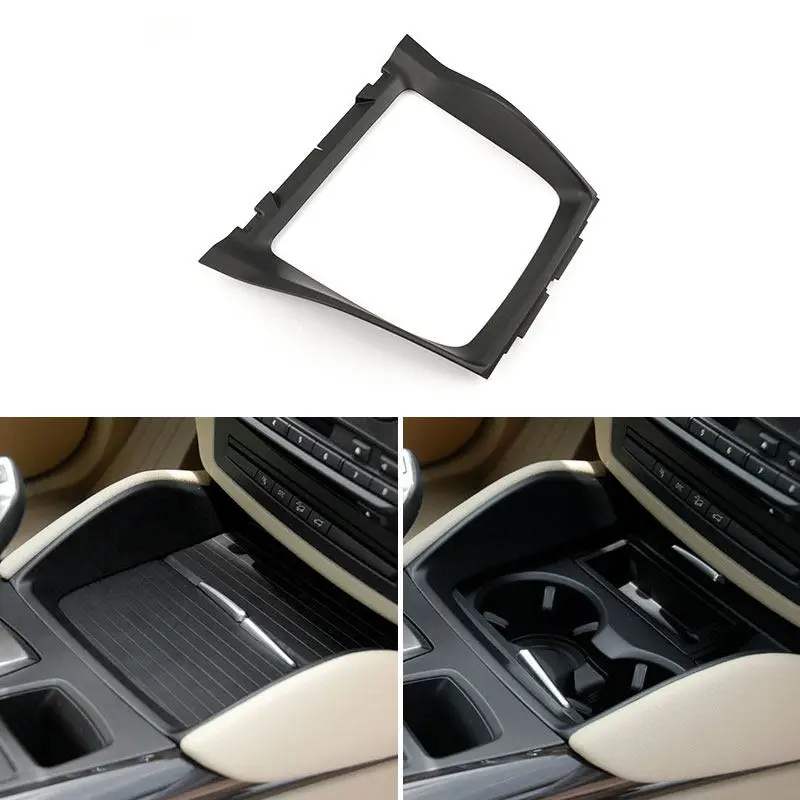 

For BMW X5 X6 E70 2008-2013 E71 E72 2008 2009 2010 2011-2014 Car Accessories Center Water Cup Holder Panel Bezel Interior Trim