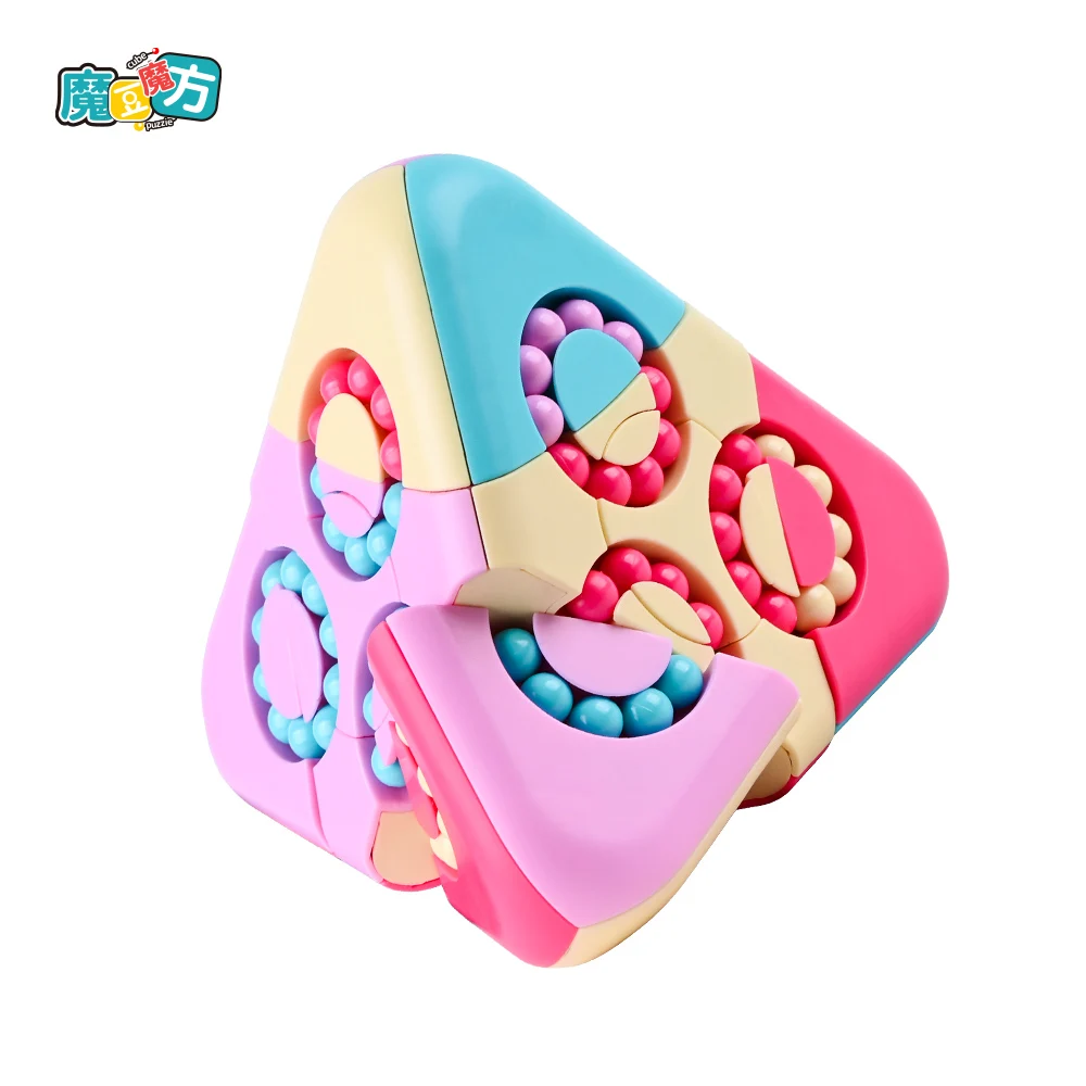 2025 nova pirâmide de feijão mágico cubo mágico rotação de dedo cubo mágico alienígena quebra-cabeça educacional crianças brinquedos magico cubo