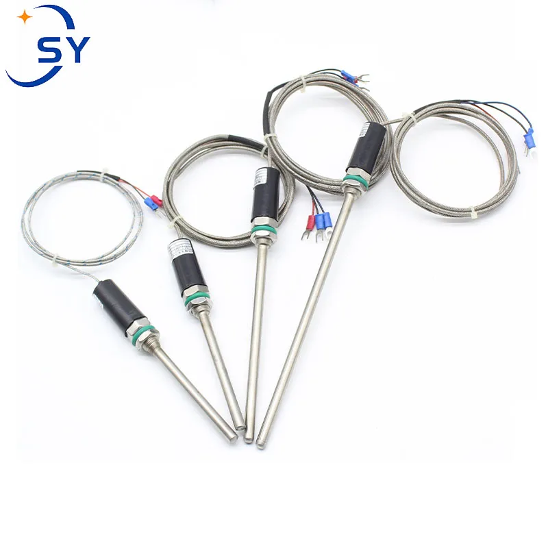 K/E Type Thermocouple Temperature Rod PT100 Sensor Platinum Thermal Resistance Waterproof M12 Oven Temperature Control