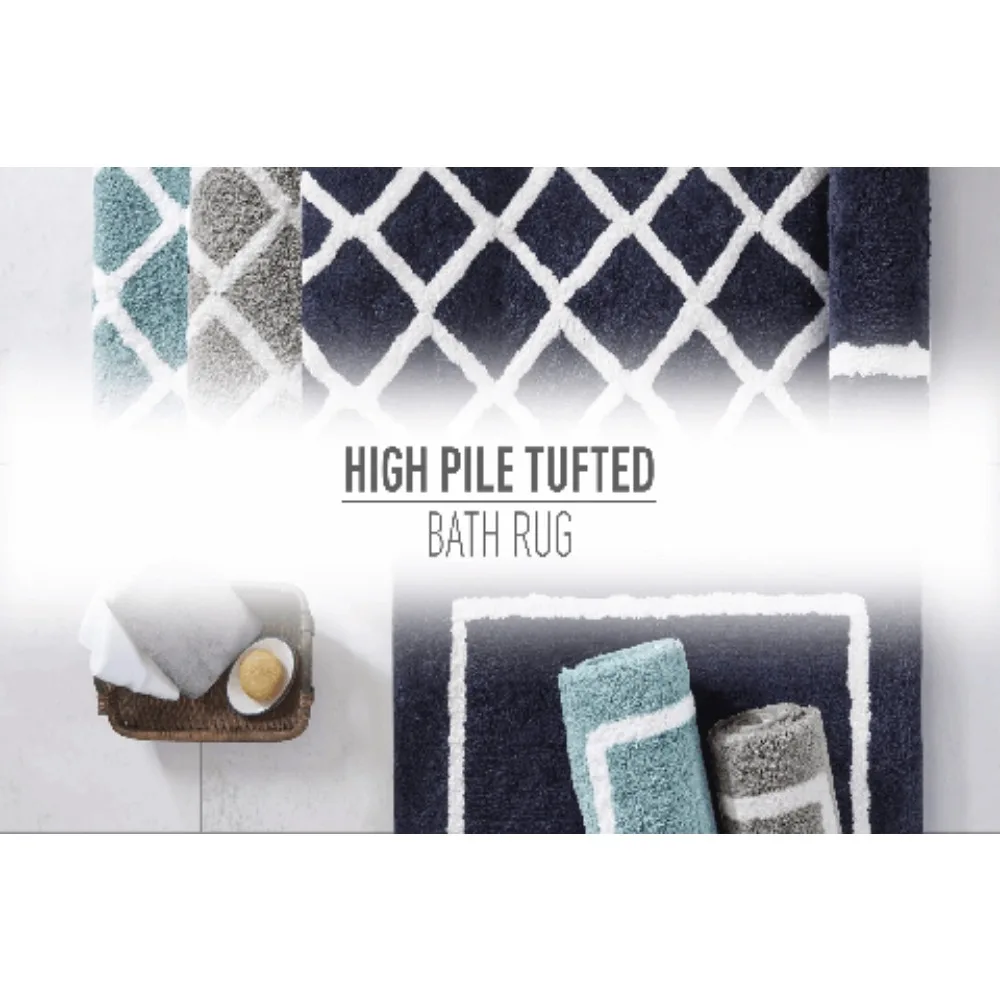 Arlo Reversible High Pile Tufted Microfiber Bath Rug