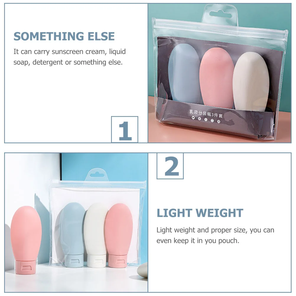 

Bottled Travel Shampoo Bottles Refillable Container Plastic Small for Liquids Toiletries Soap