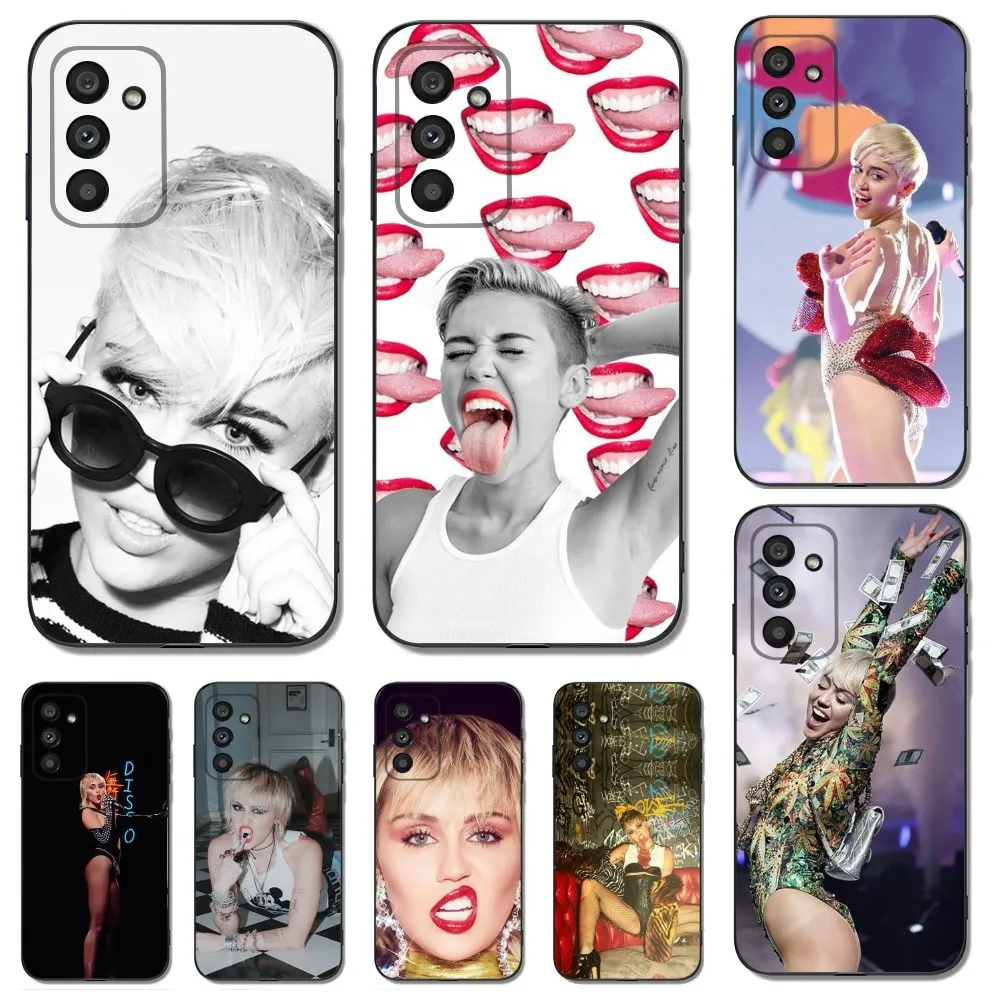 Singer Miley Cyrus Luxury Phone Case For Samsung Galaxy A13,A21s,A22,A31,A32,A52,A53,A71,A80,A91 Soft Black Phone Cover