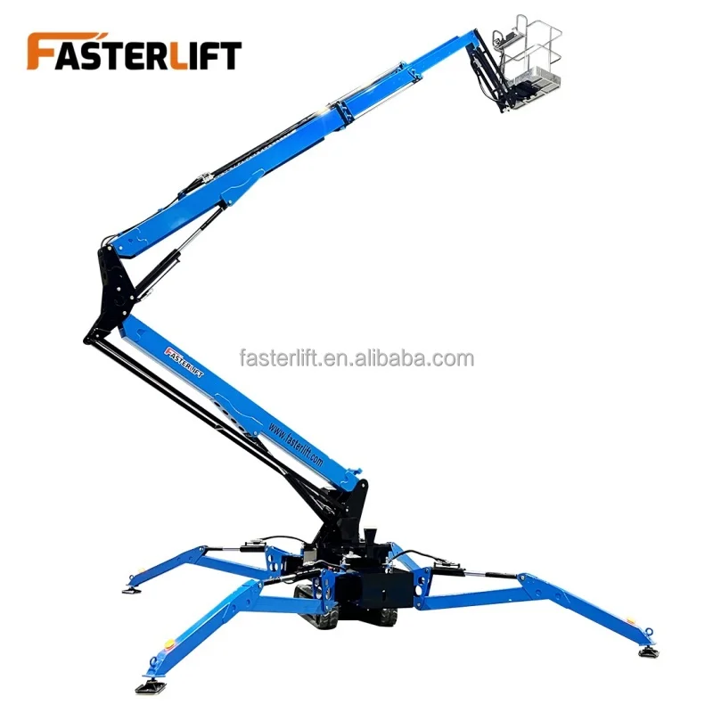 New 12m 14m 16m Rough Terrain Tracked Boom Lift Cherry Picker Crawler Spider Man Lifts for Sale