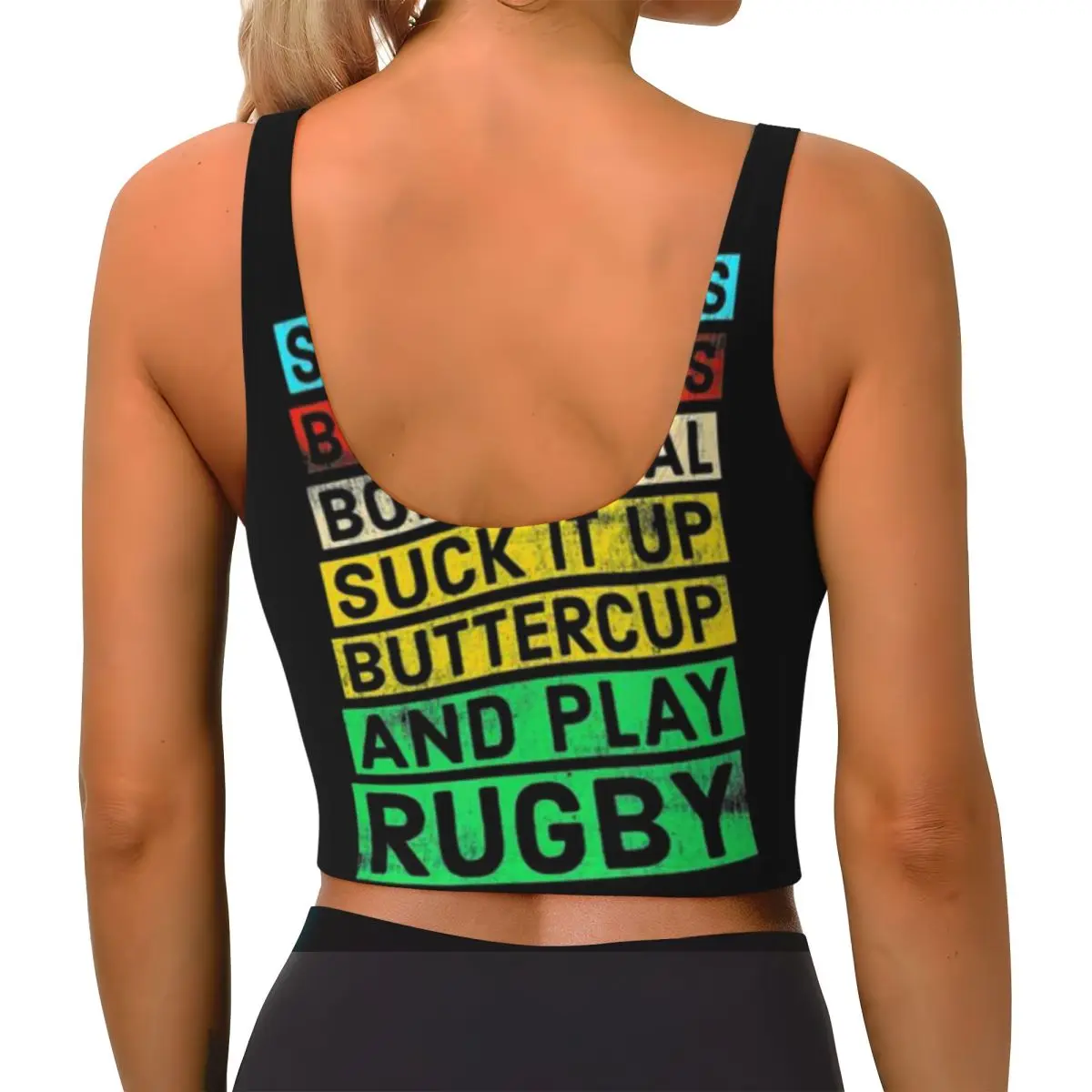 Streetwear Fitness Top Funny Rugby Quote Play Rugby Seaside Walking Casual Tank