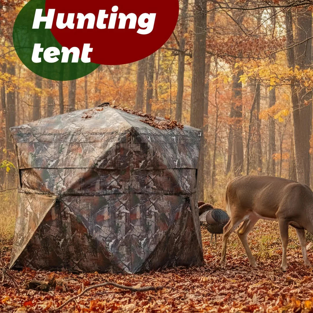 Camouflage Pop-Up Hunting Blind Easy Setup Ground Shelter Outdoor Camo Blind with Storage for Deer Turkey Duck Archery Season view 3