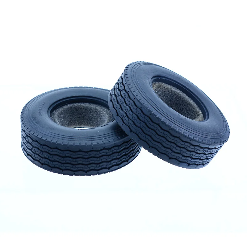 2pcs Rubber Tire Width Tyre for 1/14 Tamiya RC Truck Tipper SCANIA 770S VOLVO BENZ MAN TGX Car Accessories