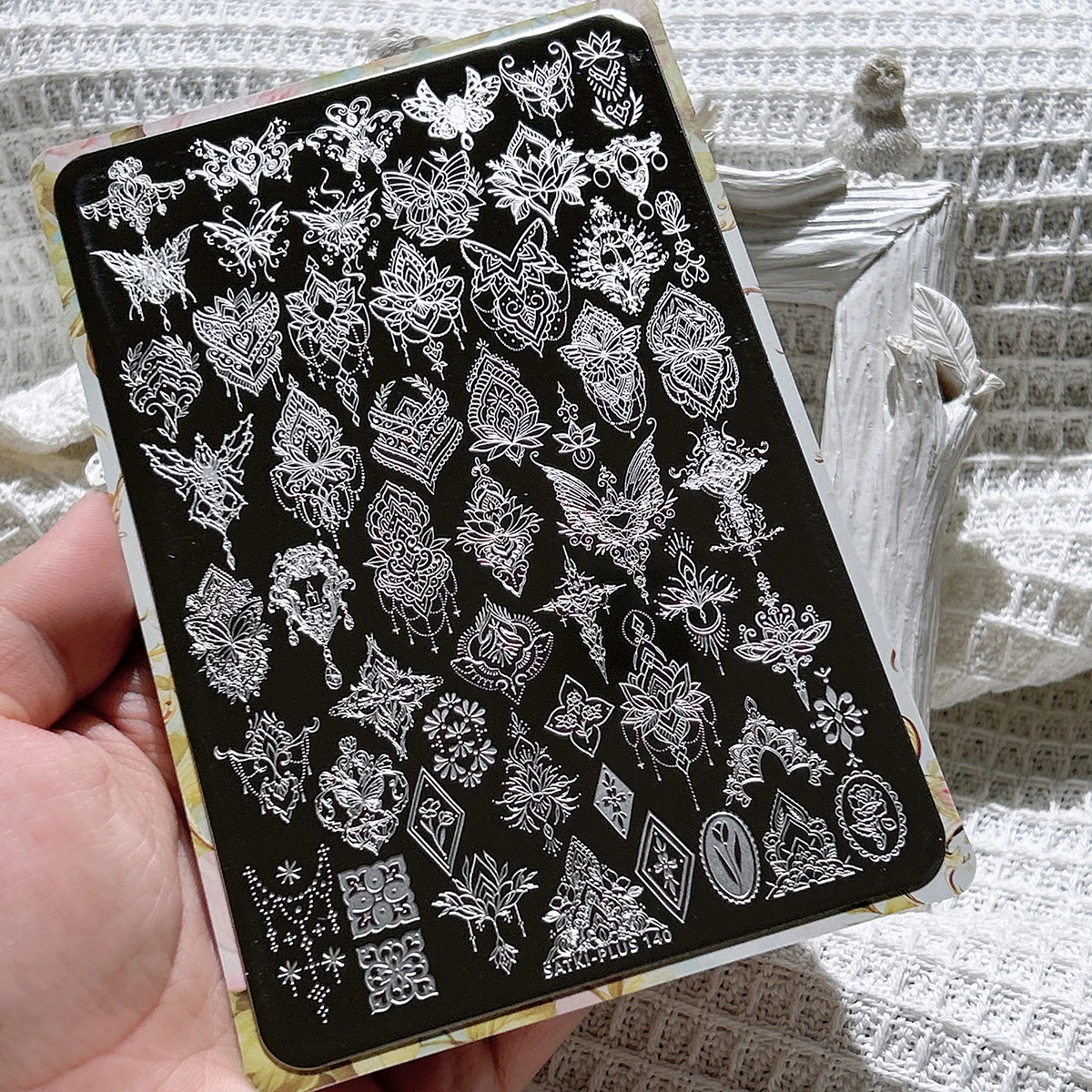 

Nail Art Stamping Plate, Nail Printing Plate, Steel Plate for Beginners, No Need for Hand Painting, Nail Decoration Template, Bohemian Pattern, Totem, Retro, Light Luxury, Moroccan Style Nail Designs, Nail Polish Mold, Nail Printing Template, Transparent 