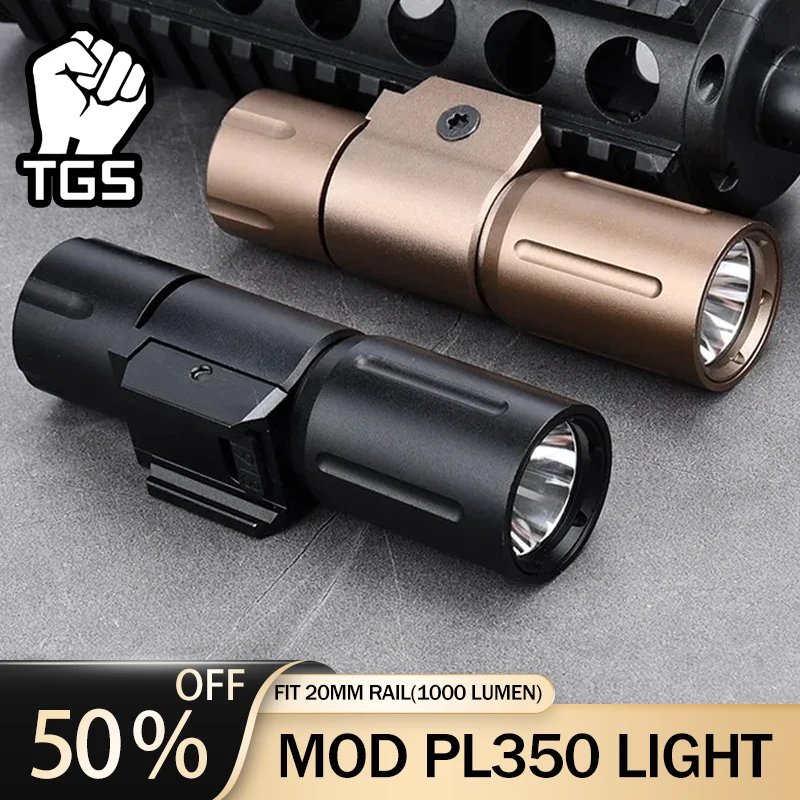 

WADSN PL350 PLHv2 Flashlight 18350 16340 Tactical Pistol Gun Light High Power Metal Lamp Fit 20mm Picatinny Rail Airsoft Hunting