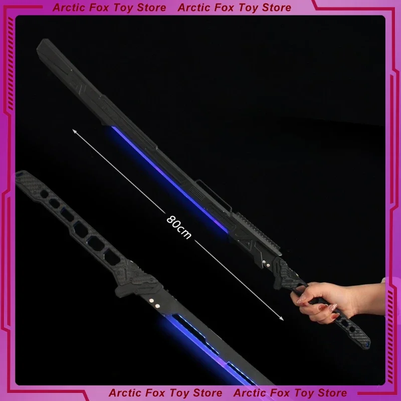 

80cm new 2077 Game peripherals arms Acrylic Model Weapons and props Charging and luminous version boys Birthday gifts toys