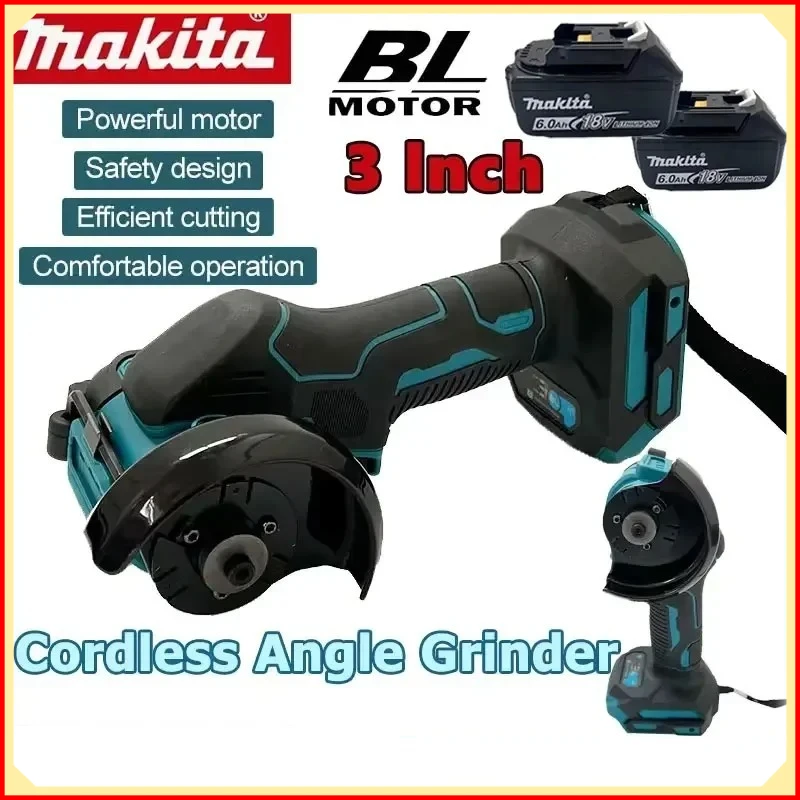 

Аккумуляторная бесщеточная мини-циркулярная пила Makita 3 дюйма, ручной электроинструмент для резки и шлифовки, 18В, с аккумулятором