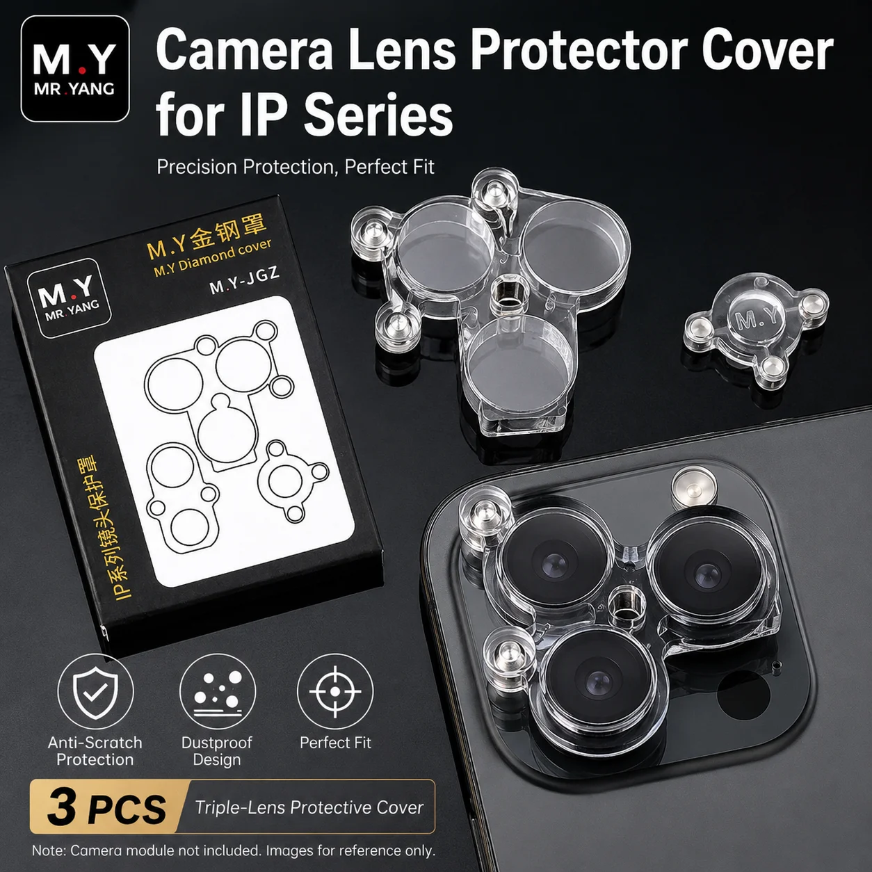 M.Y Magnetic Camera Lens Cover Rear Camera Protection For iP 17/16/15/14/13 Motherboard Soldering Repair