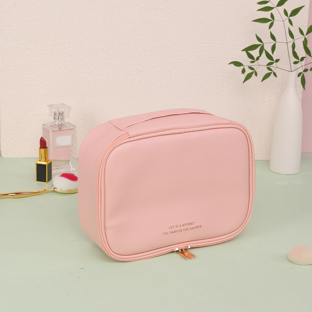 2-in-1 transparent makeup bag for travel, waterproof wash bag, large capacity, detachable makeup eyebrow pencil storage, lipstic