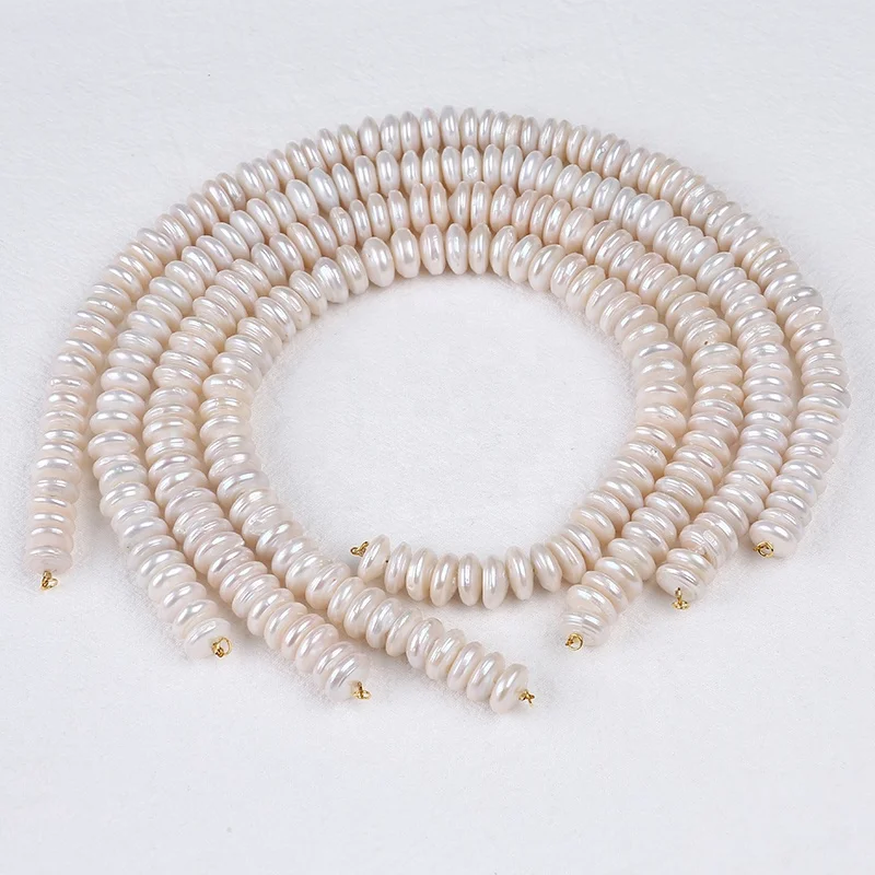 12-13mm Coin Shape Pearl Natural Freshwater Pearl Strand