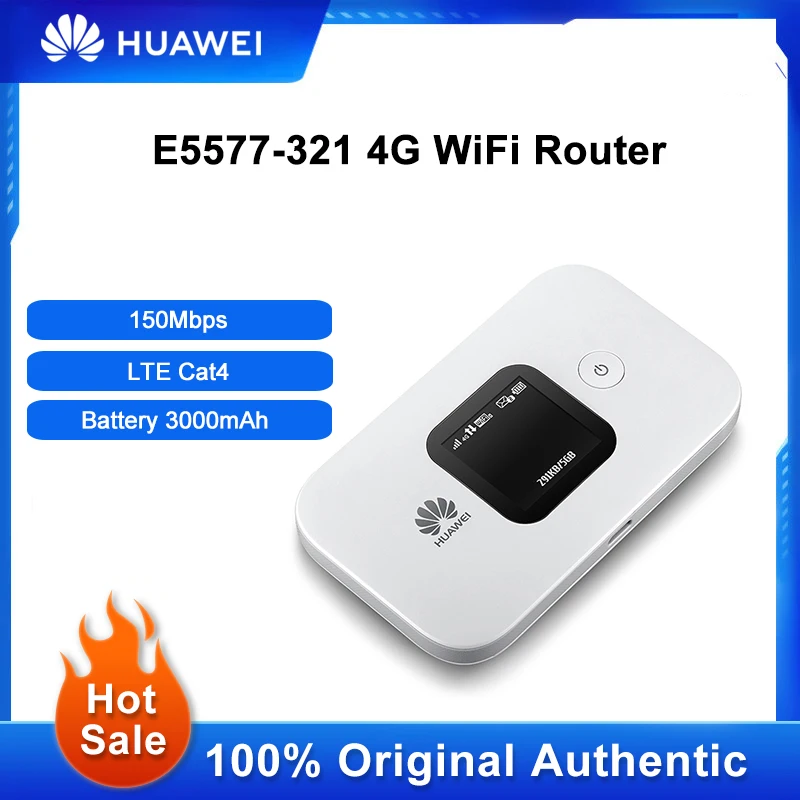 

Unlocked HUAWEI E5577-321 Modem 4G WiFi Sim Card 150Mbps Wireless Router Mini Outdoor Hotspot Pocket Battery 3000mAh