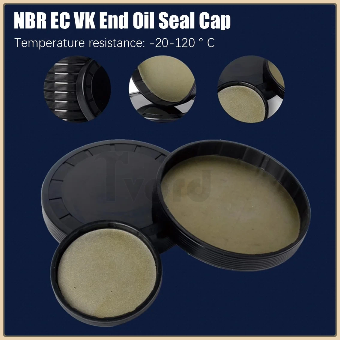 1Pcs Black NBR Nitrile End Cap Oil Seal VK Gland Reducer Shaft Head EC 70/72/75/80/85/90/100/110mm * 6/7/8/10/12mm Sealing Cover
