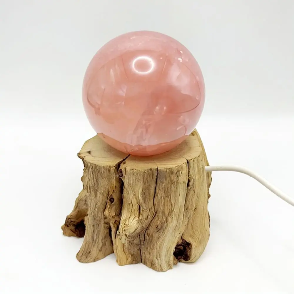 Natural Root Wood LED Display Base For Crystal Ball Stand USB Powered Artistic Home Decoration Night Lamp Craft Gift