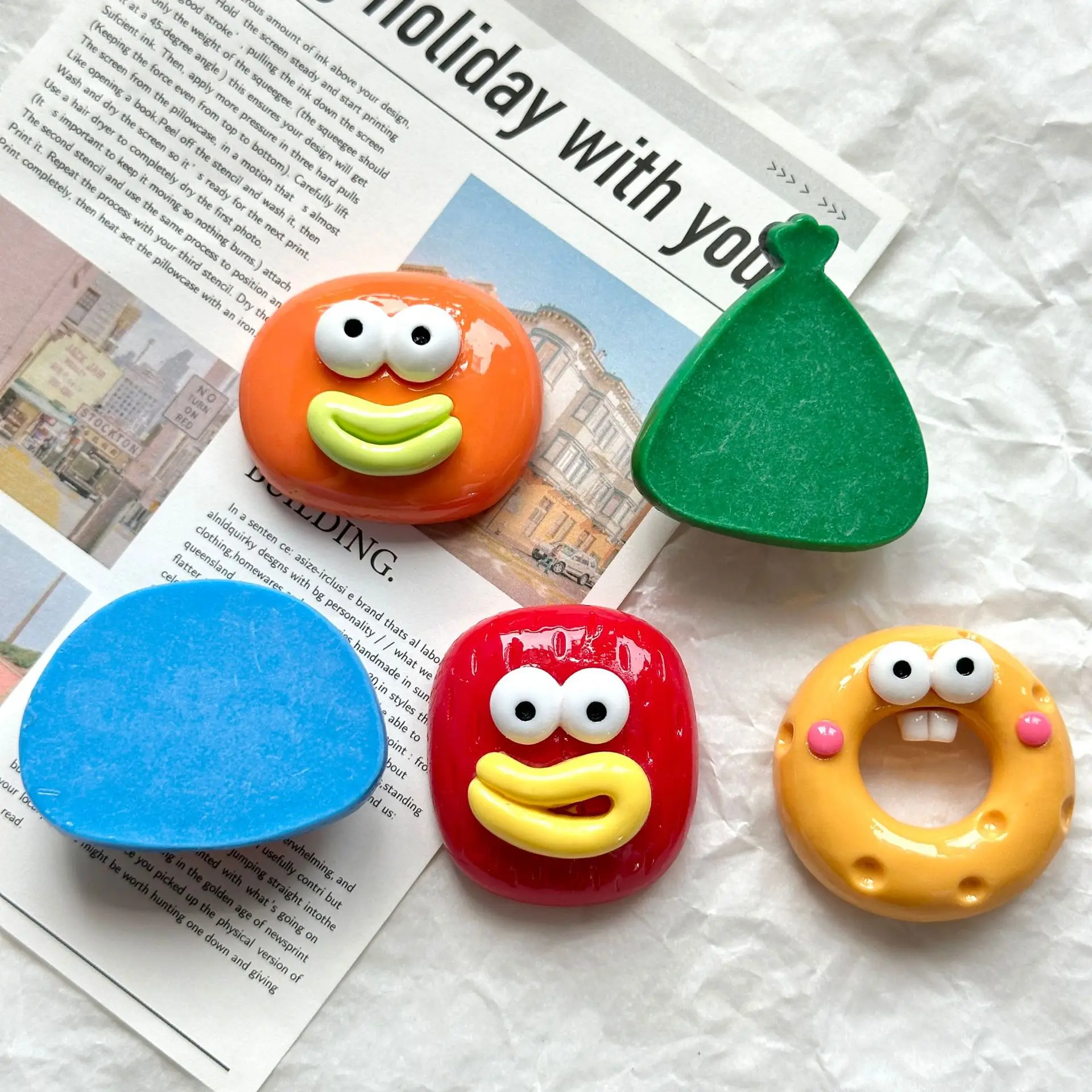 Новый мультфильм забавный колбаса рот DIY крем клей аксессуары аксессуары из смолы творчество