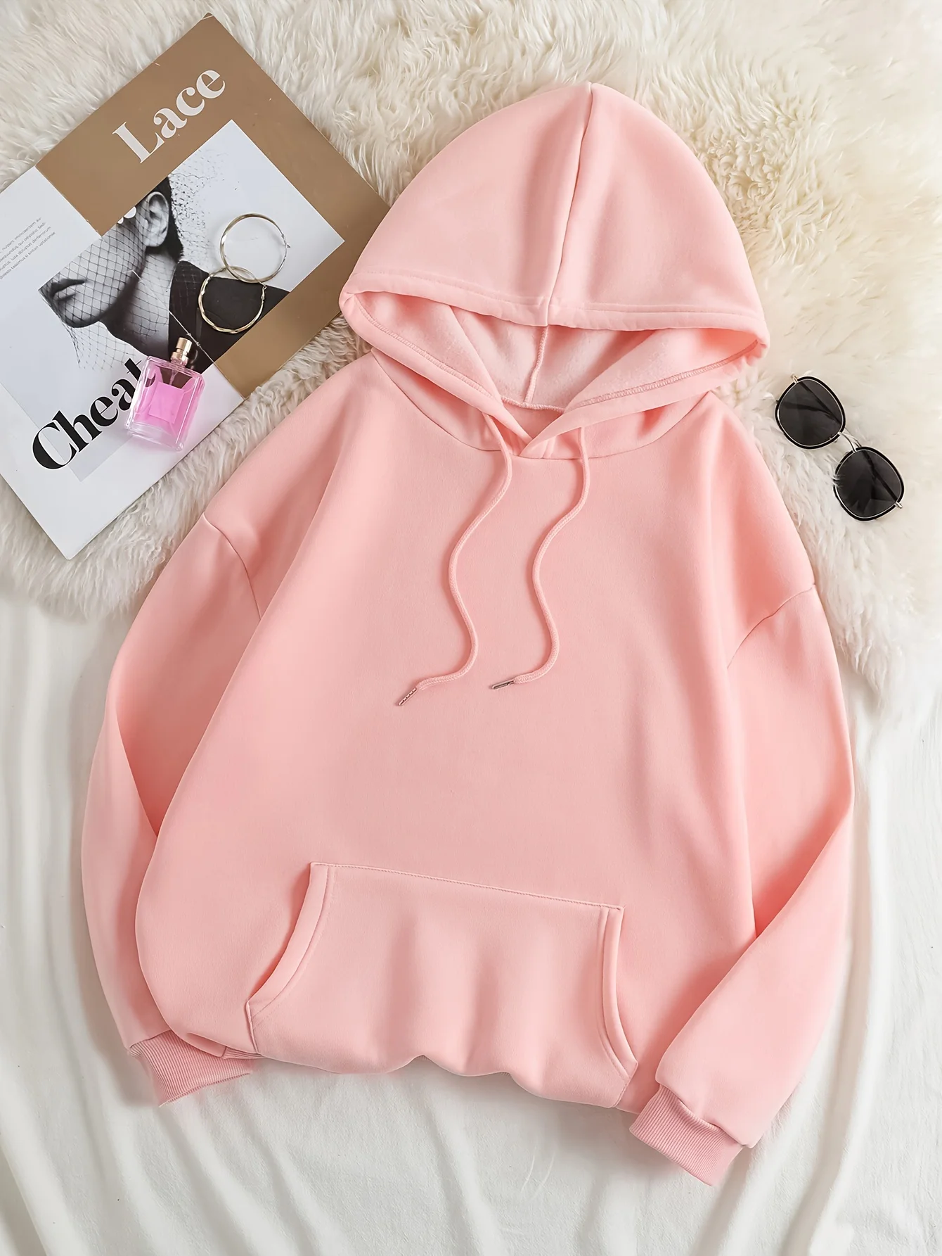 Women's hooded sweatshirt - printed with the text 