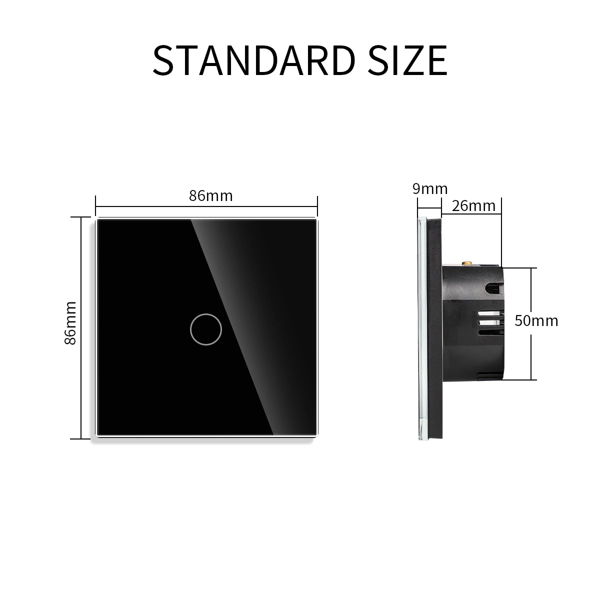 Bingoelec 1/2/3 Gang 2way ZigBee interruttore tattile a parete con presa EU Smart Black Light Switch Support Alexa Google Tuya Smart Home