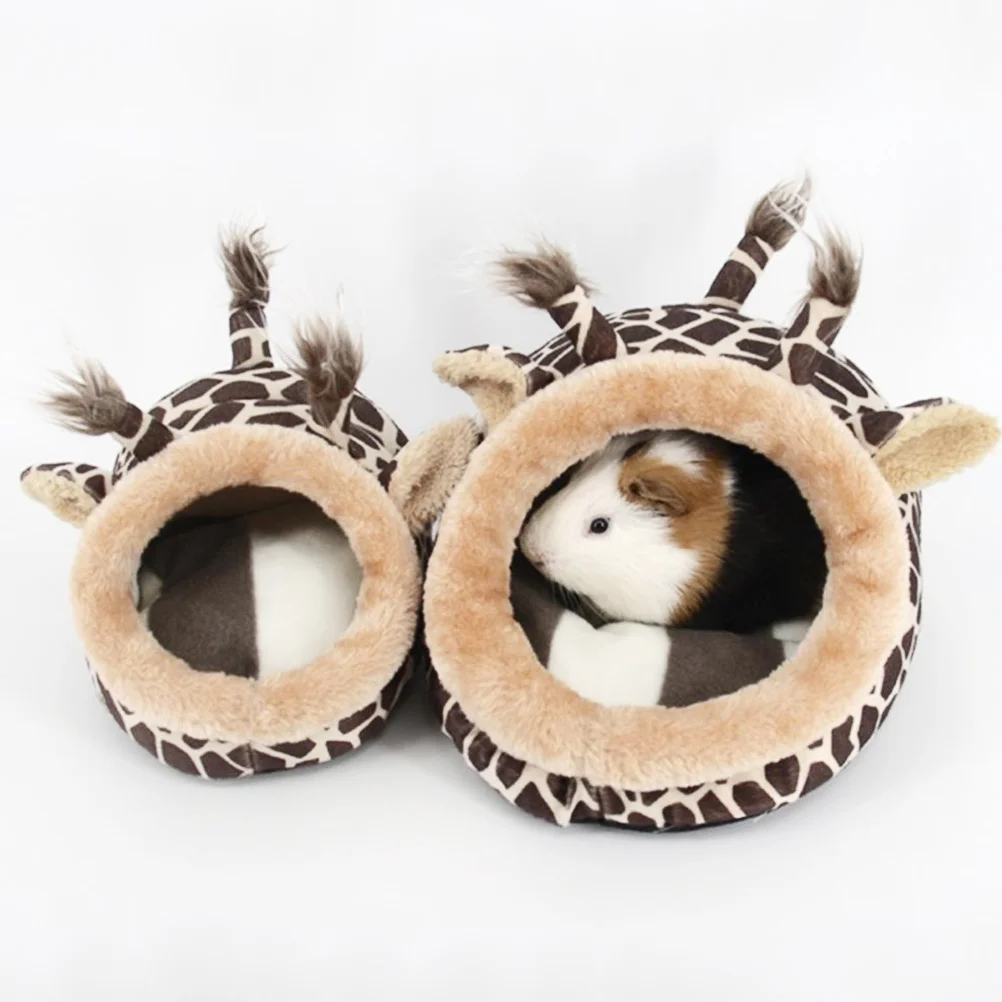 

Giraffe Pet Bed Warm House for Hamster Hedgehog Squirrel Mice Rats Small Animals Multi Purpose Use Pet Bed House