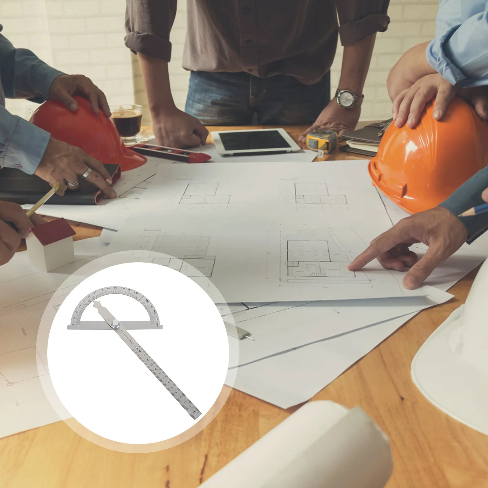 

Stainless Steel Protractor 15Cm 180 Degree Round Head Angle Finder Metric Measuring Tool Precision Stainless Steel Protractor