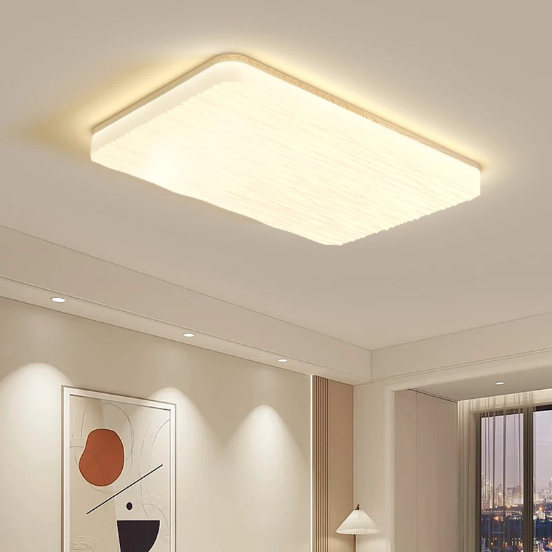 Full Spectrum Log Style Recessed Led Lamps Main Lamp Nordic Creative Cream Style Modern Minimalist Living Room Ceiling Lights