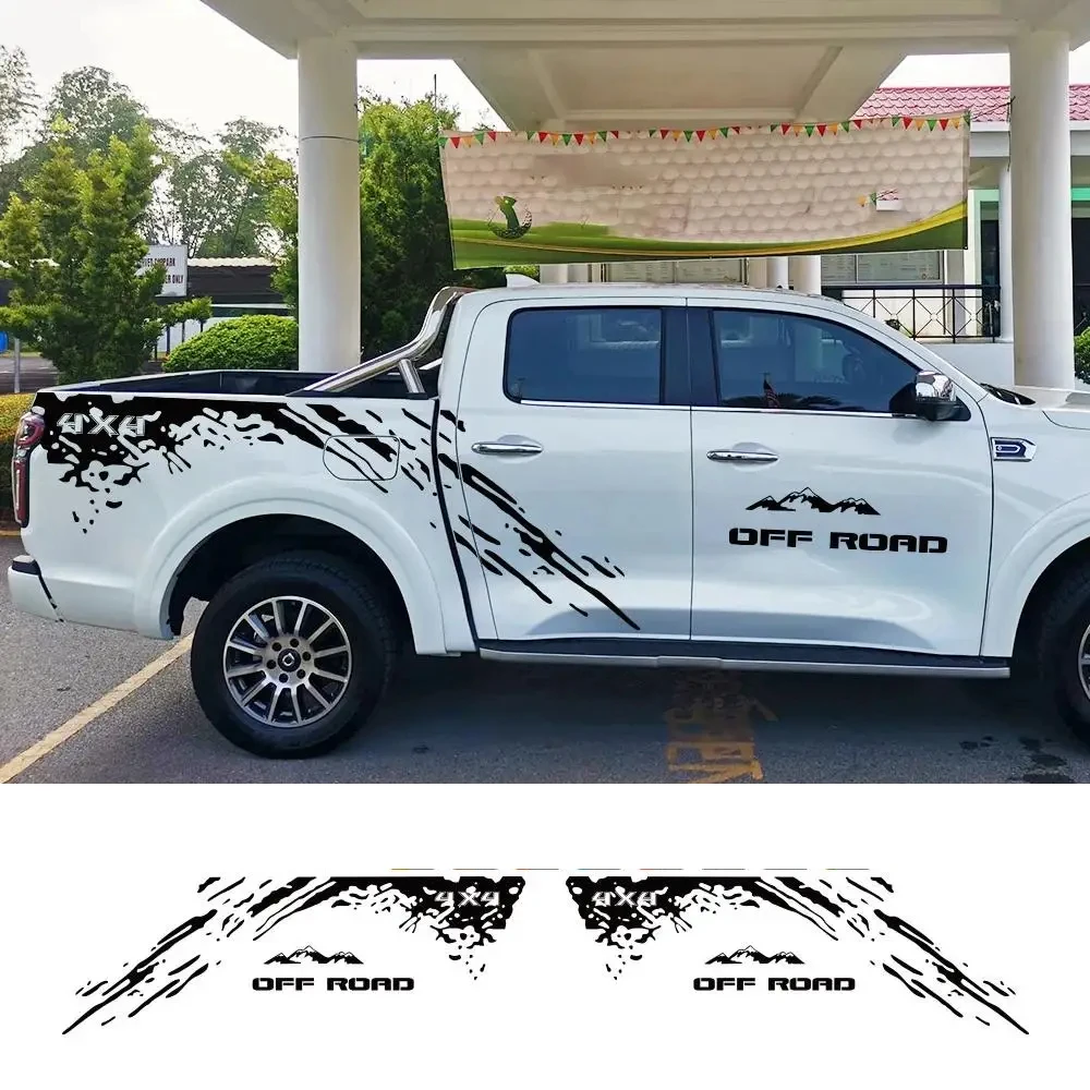 Pickup Trunk Side Decals Stickers For GWM Poer Pao Wingle Great Wall Truck Mudslinger Side Vinyl Decor Cover Auto Accessories