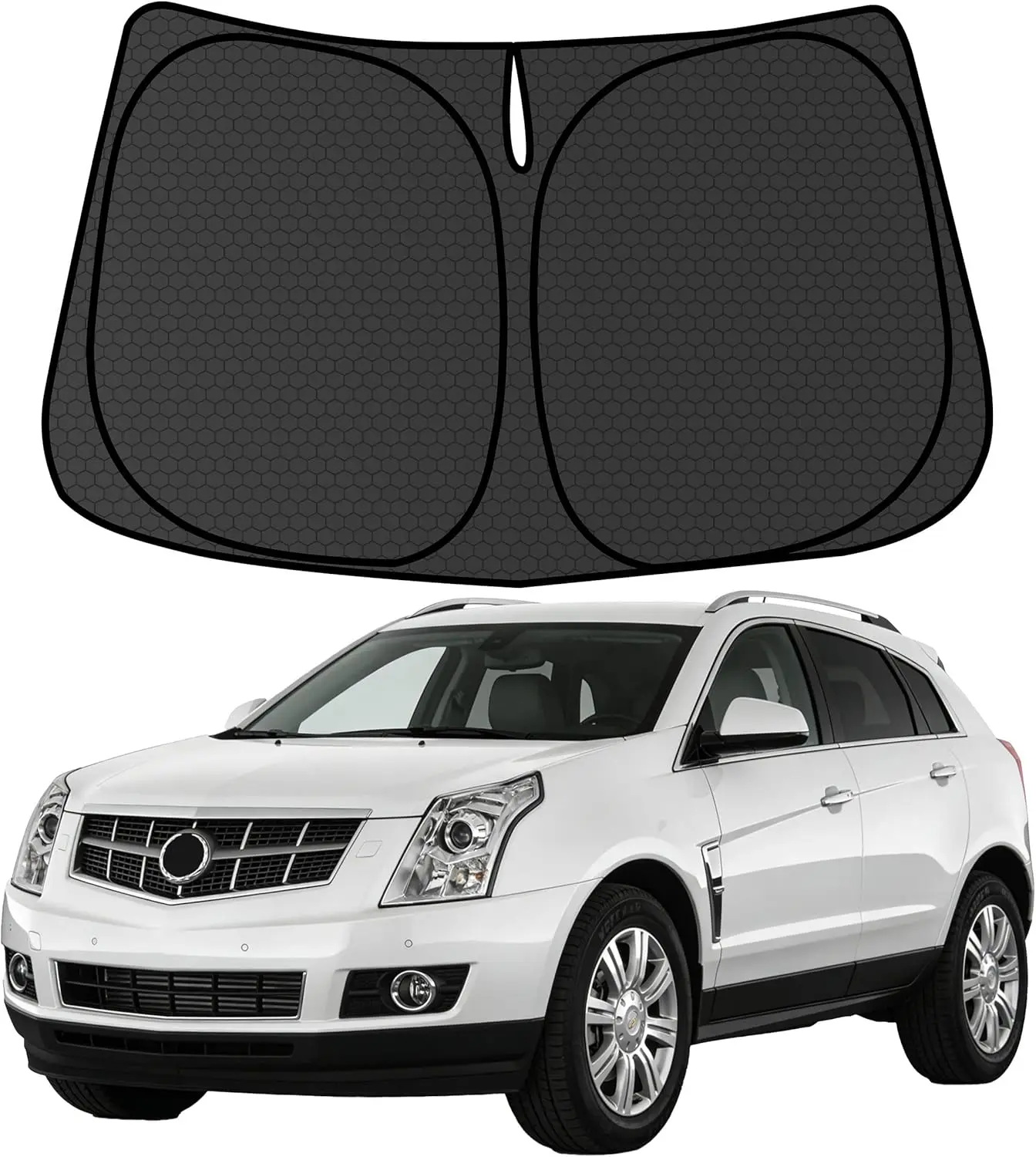 

Windshield Sun Shade for SRX 2010-2016, Foldable Front Sunshade Blocks UV Rays Keeps Car Cooler