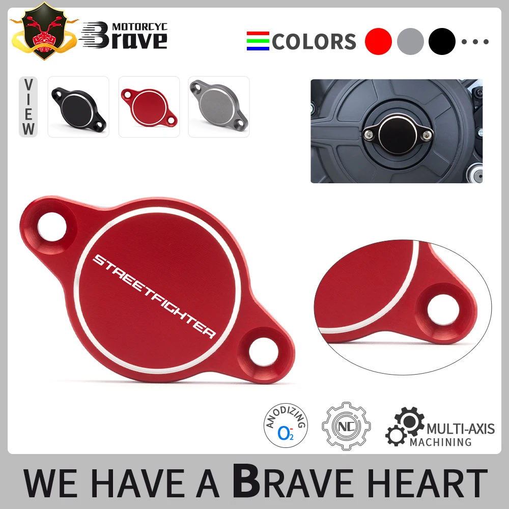 CNC Modification Parts Alternator Red Cover Cap For Streetfighter 1098 2009 - 2012 Streetfighter S  2009 - 2013