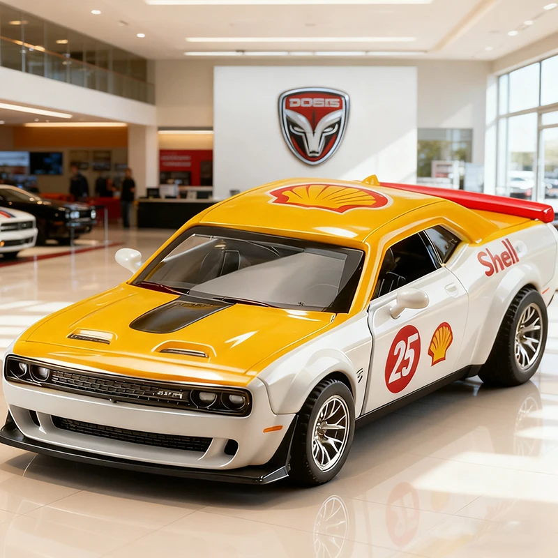 

1:44 Dodge Challenger SRT Jailbreak 2022, легкосплавный автомобиль, литье под давлением и игрушечный транспорт, модель автомобиля, миниатюрная масштабная модель автомобиля для детей