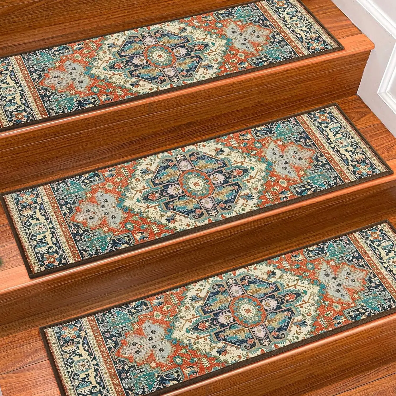 

Stair Treads for Wooden Steps Indoor, 15 Pack 8" X 30" Non Slip Carpet Stair Treads with Reusable Adhesive for Kids Elders
