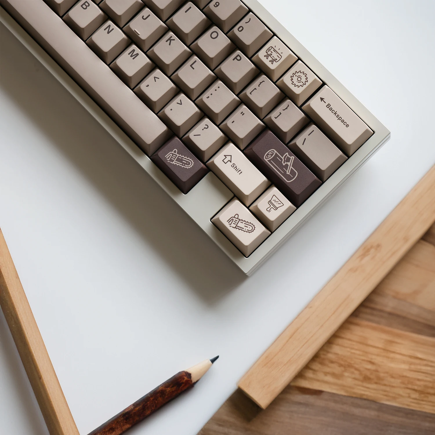 Estúdio Carpenter Keycaps, Material de Sublimação PBT, Cherry Perfil Keycaps, 68, 75, 980, 87 Keycap, adequado para Keycaps mecânicos