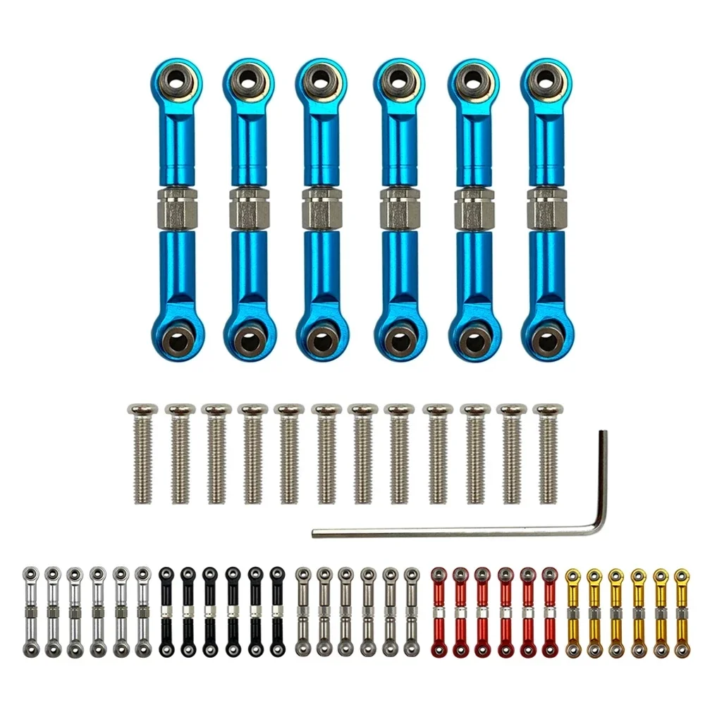 

6 шт./компл., алюминиевая модернизация, Onderdelen Metalen Koppeling Trekstang Servo Link 1/18 для Wltoys A959 A969 A979 K929 Opgraded ond