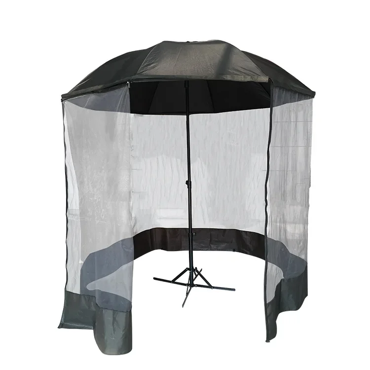 Wholesale Foldable Adjustable Bug Net Accessory Mesh Canopy With Fillable Base For Patio Umbrella