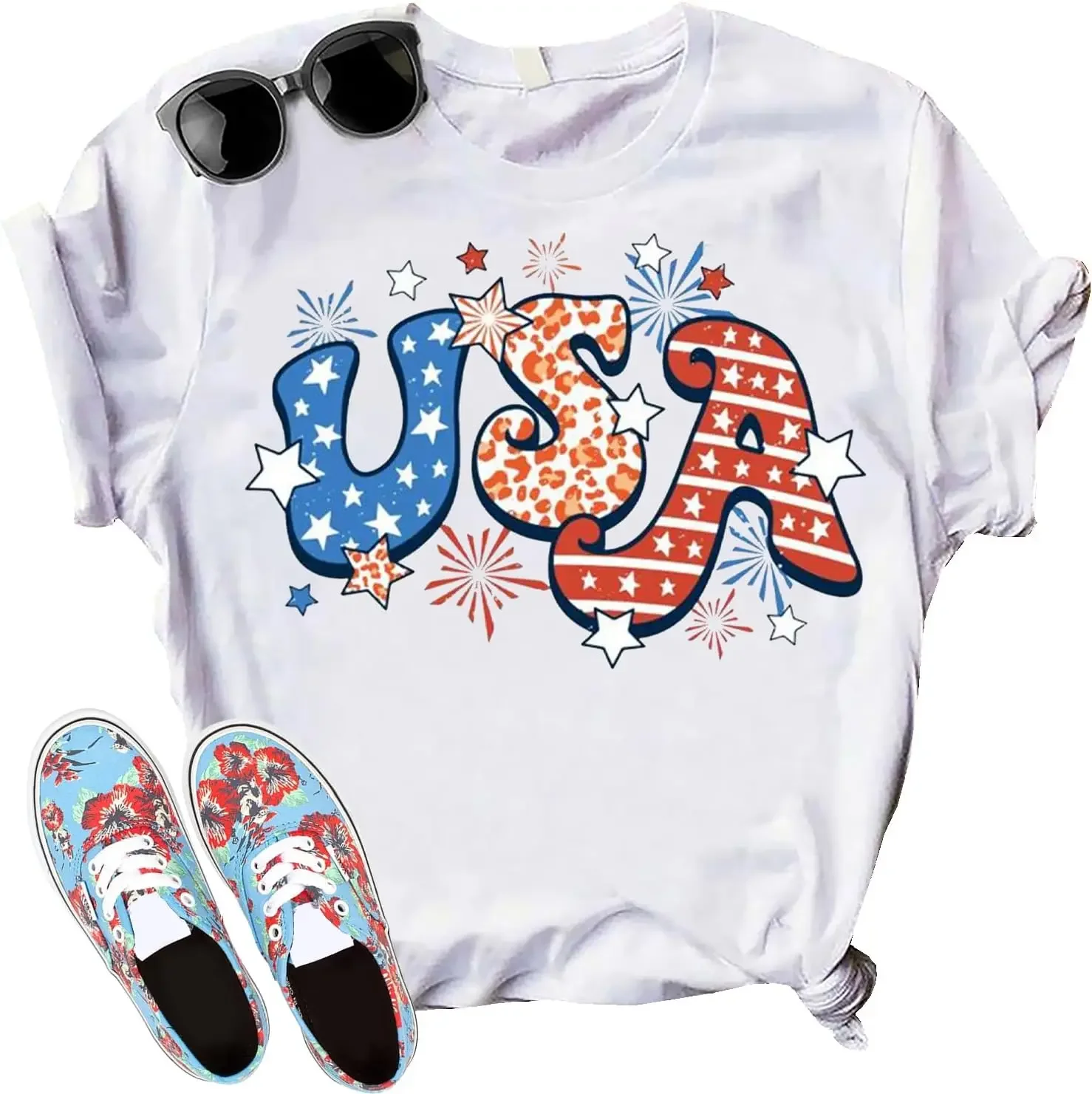 

Ретро футболка США 4 июля, патриотическая Ретро рубашка США, рубашка День Независимости, подарок четвертый июля, красная, белая, синяя