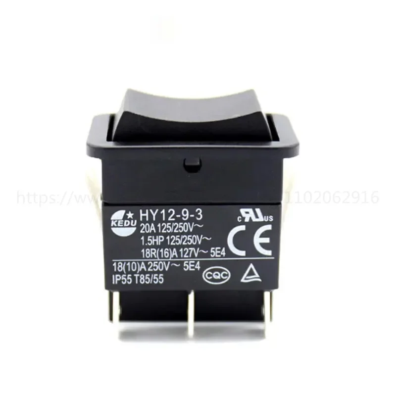 

1pcs KEDU HY12-9-3 6 Pins Push Button On Off On Rocker Switch Pushbutton Switches for Electric Power Tools 125/250V 18/20A